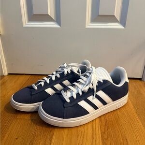 Adidas Men's Blue and White Sneakers